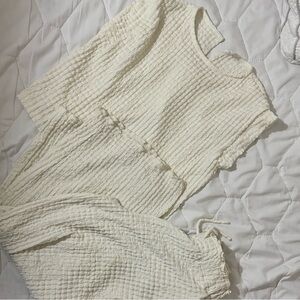 Zara Cream Textured Fabric